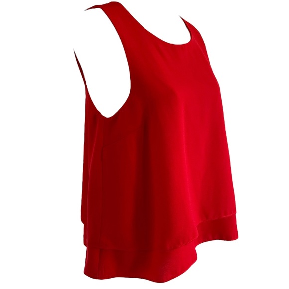 Sportsgirl Tops - SPORTSGIRL Sz8 red sleeveless floaty blouse